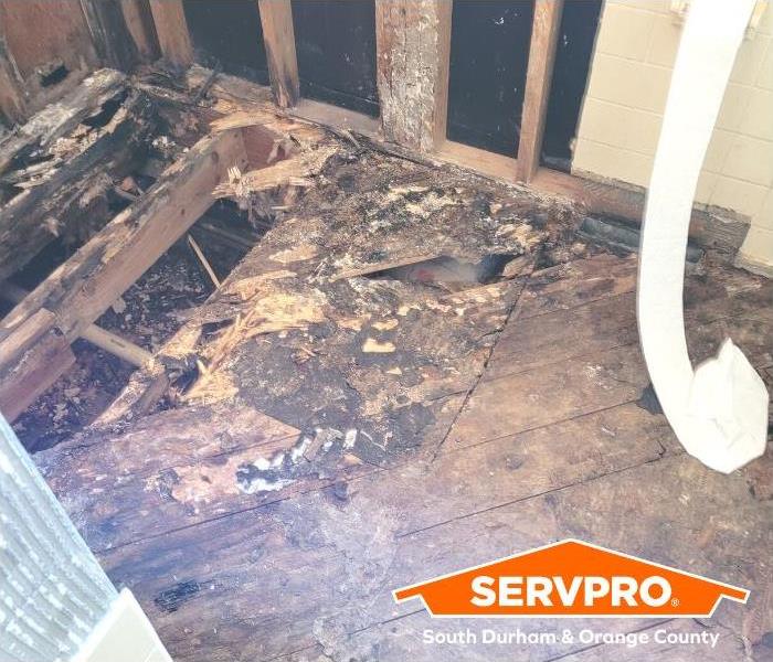 Water Damaged bathroom before Reconstruction